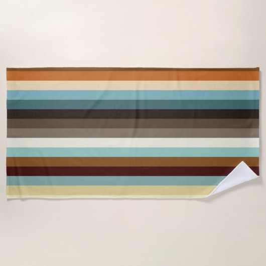 Serviette De Plage Bandes rétro (Devant)