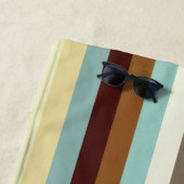 Serviette De Plage Bandes rétro (En situation)