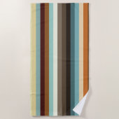 Serviette De Plage Bandes rétro (Devant)