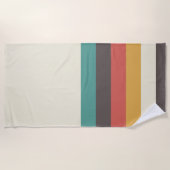 Serviette De Plage Bandes rétro classiques (Devant)