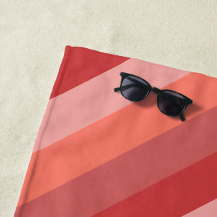 Serviette De Plage Bandes roses de corail