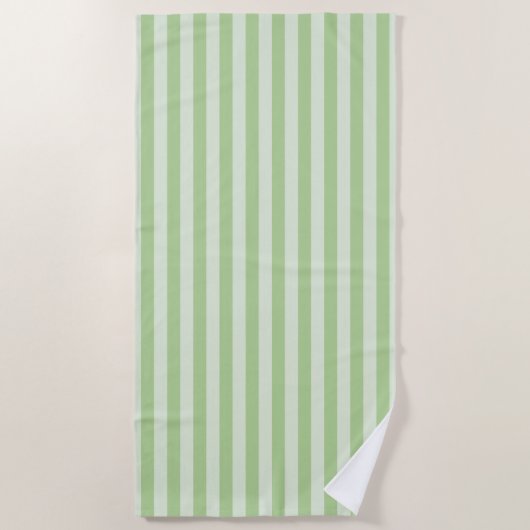 Serviette De Plage Bandes vertes (Devant)