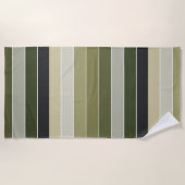 Serviette De Plage Bandes vertes (Devant)