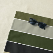 Serviette De Plage Bandes vertes (En situation)