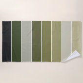 Serviette De Plage Bandes vertes (Devant)