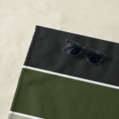 Serviette De Plage Bandes vertes (En situation)