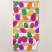 Serviette De Plage Bandouilles de Pâques Grandes roses (Devant)