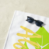 Serviette De Plage Banzai Beach Hibiscus hawaïen Floral - Papaya (En situation)