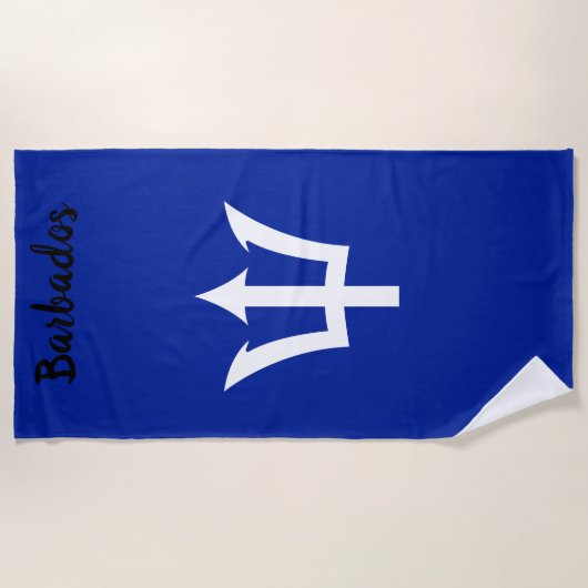 Serviette De Plage Barbados Trident blue Beach Towel (Devant)
