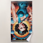 Serviette De Plage Barbenheimer Retro Fusion de l'âge atomique (Devant)