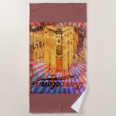 Serviette De Plage Barcelone, Espagne, Poster vintage (Devant)
