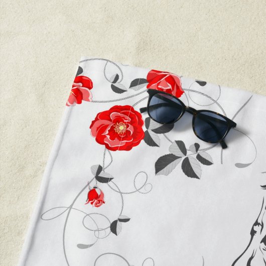 Serviette de plage Baroque Horse (En situation)