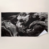 Serviette De Plage Barre d'arbre noir (Devant)