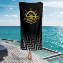 Barre de Navire Nautique Bienvenue à Bord Noir & O