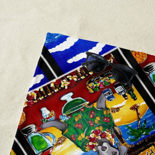 Serviette De Plage Bartender Weimaraner (En situation)