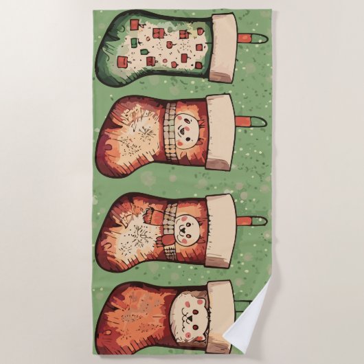 Serviette De Plage Bas de Noël (Devant)