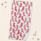 Serviette De Plage Bas nordiques Rouge Blanc