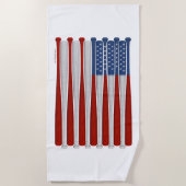 Serviette De Plage Baseball America (USA) Beach Towel (Devant)