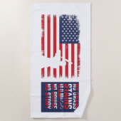 Serviette De Plage Baseball américain (Devant)