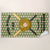 Serviette De Plage Baseball Award Beach Towne (Devant)