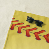 Serviette De Plage Baseball personnalisé / Softball2 Beach Towne (En situation)