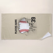 Serviette De Plage Baseball tordu (Devant)