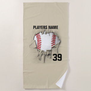 Serviette De Plage Baseball tordu