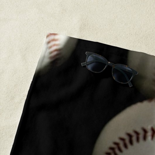 Serviette De Plage Baseballs (En situation)