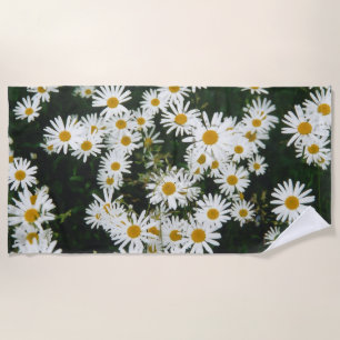 Serviette De Plage Basière à oeil blanc, prairie à marguerite de la l