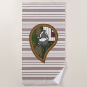 Serviette de plage Basil le cochon (Devant)