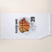 Serviette De Plage Basket-ball déchiré (Devant)