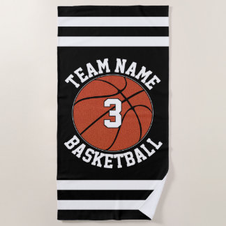 Serviette De Plage Basket-ball Nom de l'équipe et numéro du joueur Pe