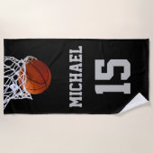 Serviette De Plage Basket-ball Votre nom (Devant)