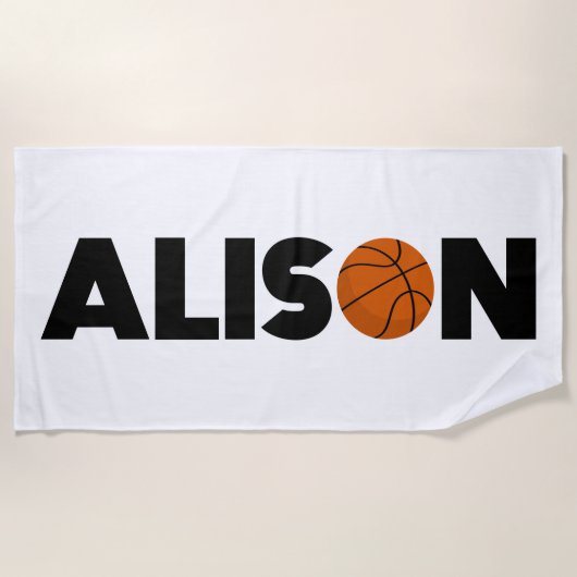 Serviette De Plage Basket d'Alison (Devant)