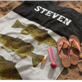 Serviette De Plage Bass Fishing Smallmouth Homme's Sport Nom