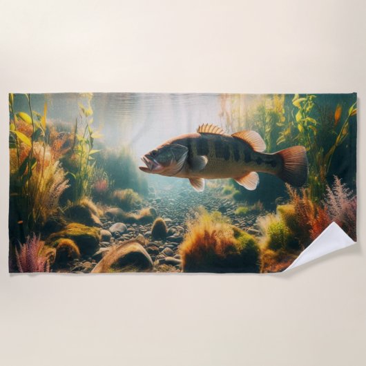 Serviette De Plage Basse-bouche sous-marine (Devant)