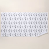 Serviette De Plage basset blanc (Devant)