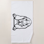 Serviette De Plage Basset Hound (Devant)
