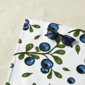 Serviette De Plage Bassins et Feuilles de fruits bleuets (En situation)