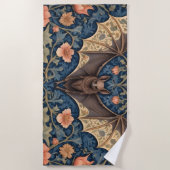 Serviette De Plage Bat volant élégant William Morris Inspiré Floral (Devant)