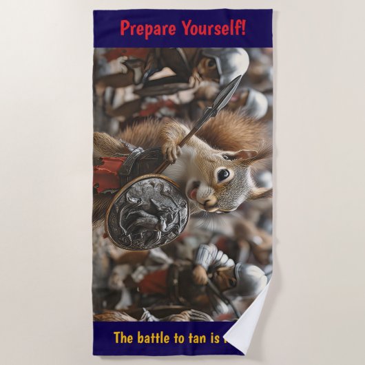 Serviette De Plage Bataille d'écureuils (Devant)