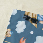 Serviette De Plage Bateau à ours mignon (En situation)