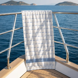 Serviette De Plage Bateau à voile bleu aquarelle