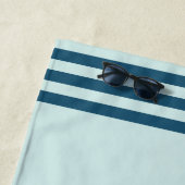 Serviette De Plage Bateau club d'Ancres nautiques Blue Navy Retro Na (En situation)