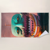 Serviette De Plage Bateau effrayant (Devant)