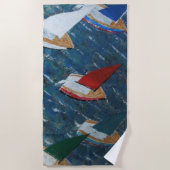 Serviette De Plage Bateaux à jouets (Devant)