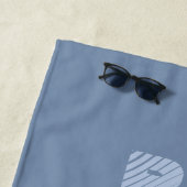 Serviette De Plage Bateaux à voile avec (ou sans) vos Initiales(s) (En situation)