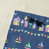 Serviette De Plage Bateaux à voile et Motif de Bunling (En situation)