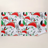 Serviette De Plage Bateaux de la Flottille de la Liberté Mondiale à G (Devant)