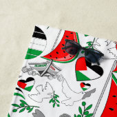 Serviette De Plage Bateaux de la Flottille de la Liberté Mondiale à G (En situation)